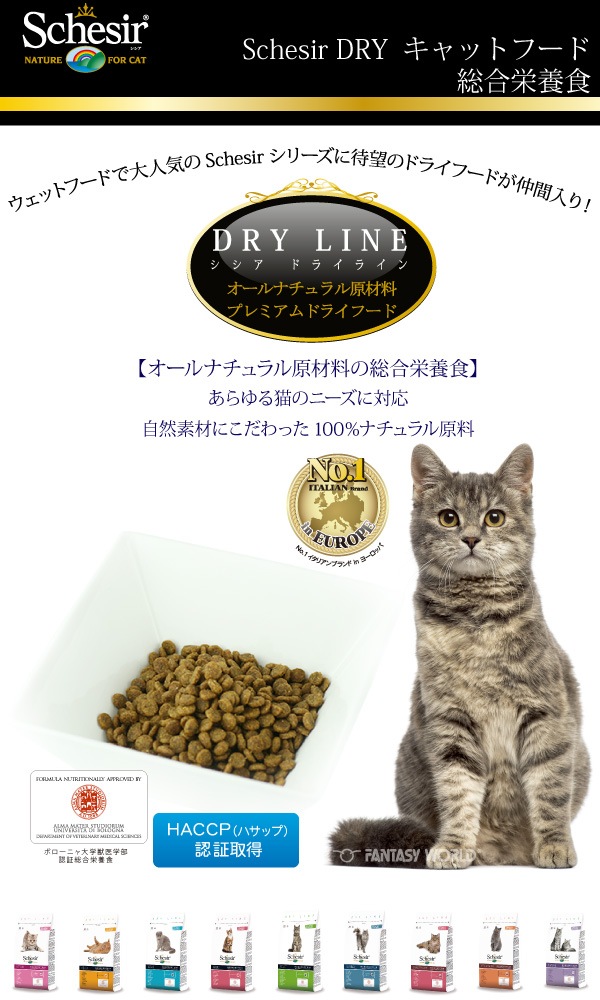 無添加・無着色 Schesir シシア ドライフード アヘアボール チキン 400g 総合栄養食【猫/無添加/キャットフード/成猫/毛玉】