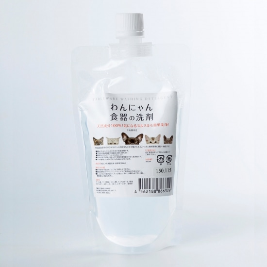ペット特有のヌルヌル汚れを簡単洗浄 わんにゃん食器の詰替用 300ml【犬/猫/食器/洗剤】
