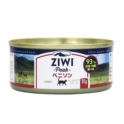 食いつき抜群 ジウィピーク キャット缶 ベニソン 185g ZiwiPeak【食いつき/キャットフード/自然食】
