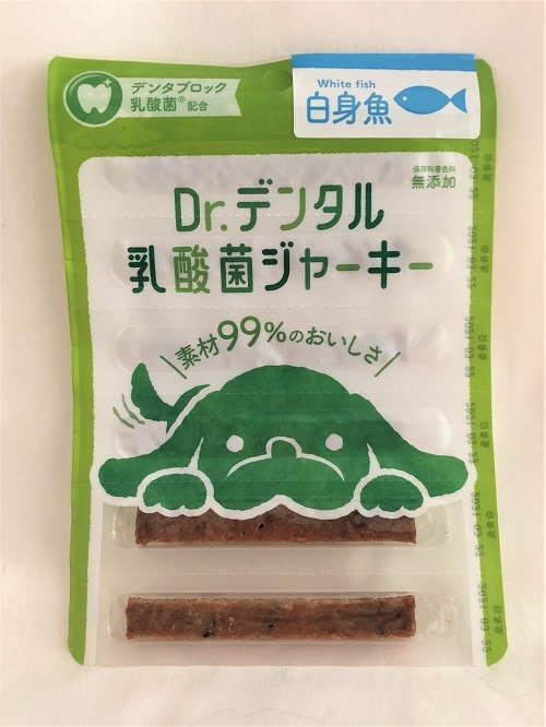 【メール便可】お口の健康維持をサポート Dr.デンタル 乳酸菌ジャーキー 白身魚 6本入り【犬/無添加/ハミガキ/ジャーキー】