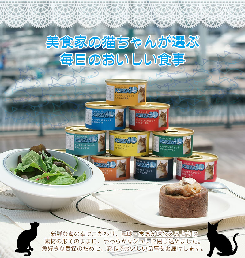 アレルギーに配慮 FORZA10 フォルツァディエチ メンテナンス マグロ&アンチョビ 85g 猫用ウェットフード【猫/成猫/フレーク/ウェットフード】
