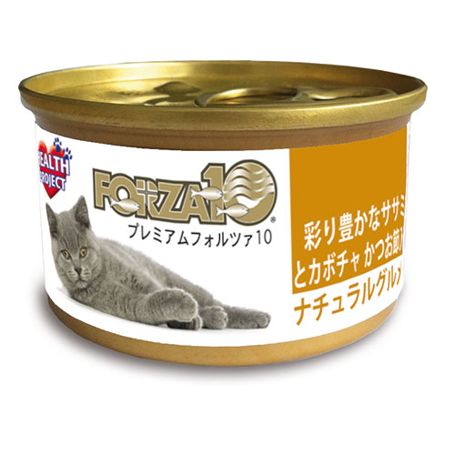 FORZA10 フォルツァディエチ キャットフード プレミアム ナチュラルグルメ缶 彩り豊かな ササミとカボチャ 75g【猫/成猫/フレーク/ウェットフード】