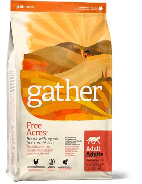 安心のオーガニック素材 ギャザー フリーエーカー キャット 454g キャットフード GATHER【猫/キャットフード/オーガニック】
