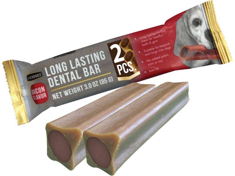 【メール便対応可】 食べるだけで歯磨き効果 グディーズ デンタルバー ベーコン Sサイズ 2本入 【犬/歯磨き/おやつ】