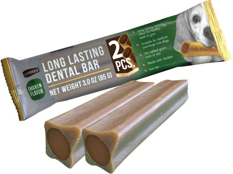 【メール便対応可】 食べるだけで歯磨き効果 グディーズ デンタルバー チキン Sサイズ 2本入【犬/歯磨き/おやつ】