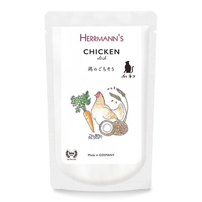 【ケース販売】トッピングにおすすめ!ヘルマン キャット チキン・ディッシュ 120g×12 Herrmann【ウェット/猫/】