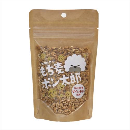 油、砂糖、その他添加物も一切不使用のおやつ もち麦ポン太郎 20g【おやつ/犬/無添加】