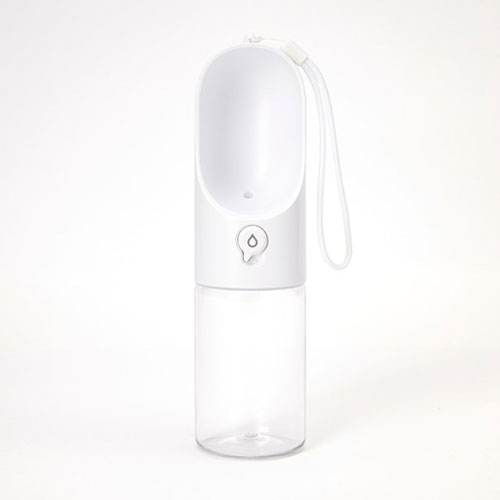 片手で給水 PETKIT(ペットキット) ワンタッチ・ウォーターボトル 300ml ホワイト【犬/給水/お散歩/】