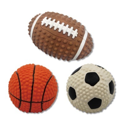 やわらかラテックスボールセット ポムポム スポーツ3P プラッツ【犬/おもちゃ/ボール】