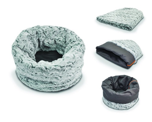 思わずもぐり込みたくなっちゃう ペット用ベッド P.L.A.Y スナッグルベッド ハスキーグレー Sサイズ 【ペット/ベッド/寝袋/マット】