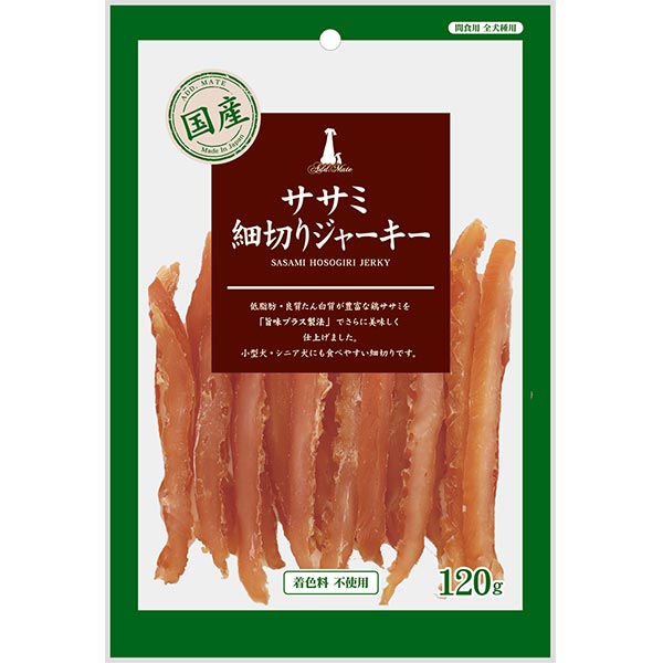 【メール便対応可】国産 アドメイト ササミ細切りジャーキー 120g【犬/おやつ/国産/】