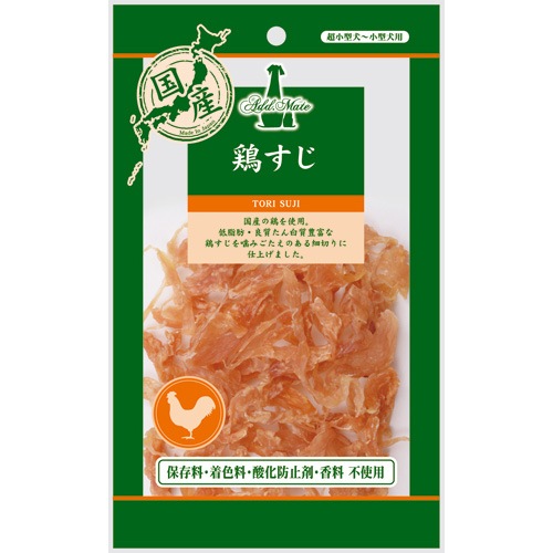 【メール便対応可】素材を活かしたトリーツ 国産 アドメイト 素材トリーツ ビーフハード 鶏すじ 45g【犬/おやつ/国産/】