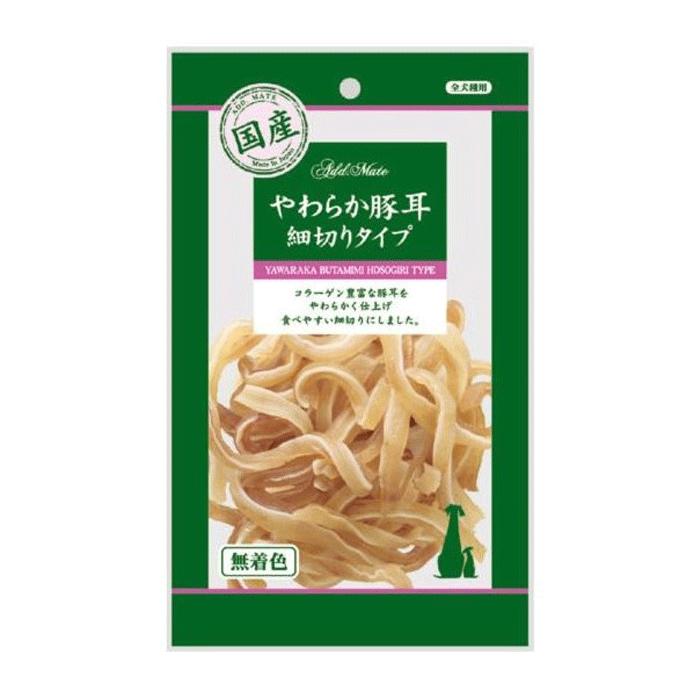 【メール便対応可】素材を活かしたトリーツ 国産 アドメイト 素材トリーツ やわらか豚耳 細切りタイプ 85g【犬/おやつ/国産/】