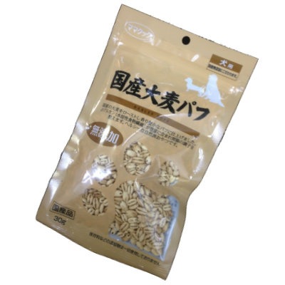 【メール便対応可】安心無添加おやつ ママクック 国産 大麦パフ30g【犬用/おやつ/国産/無添加/フリーズドライ/ふりかけ/トッピング】
