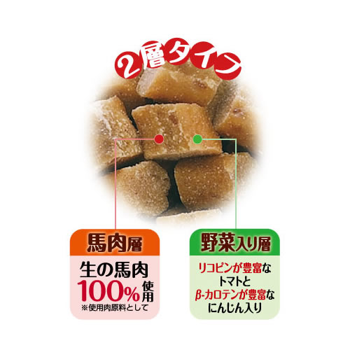 国産 セミモイスト ドックフード more soft モアソフト ホース シニア 500g(100g×5袋) 【国産/ドックフード/シニア/半生】