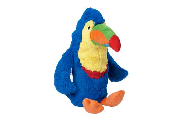 底部のポケットにペットボトルが入る DOGGLES Blue Toucan 【犬/おもちゃ/振り回す/大型犬】