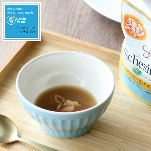 猫用スープ シシアキャット グレインフリースープ ツナ&イカ 85g Schesir 【猫/スープ/自然素材/水分補給】