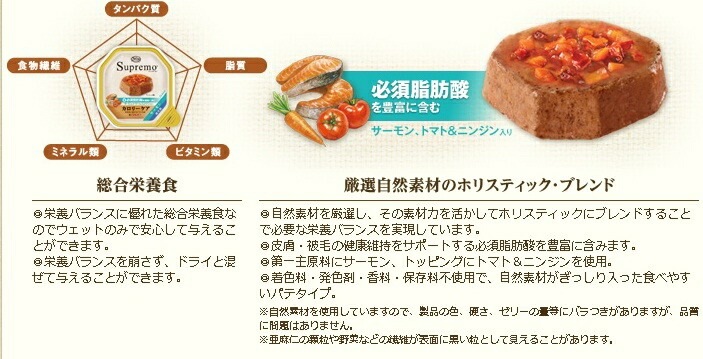 自然素材がごろごろ入ったウェットフード Supremo シュプレモ ドックフード カロリーケア サーモン 100g トレイタイプ 【犬/ウェットフード/ニュートロ】