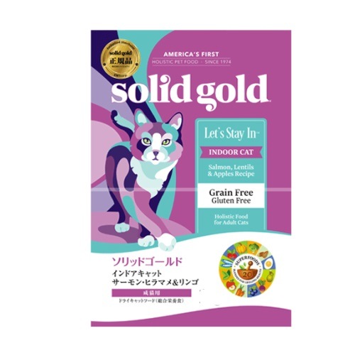 毛玉ケアにおすすめ ソリッドゴールド インドアキャット 500g キャットフード 正規品 【猫/キャットフード/】