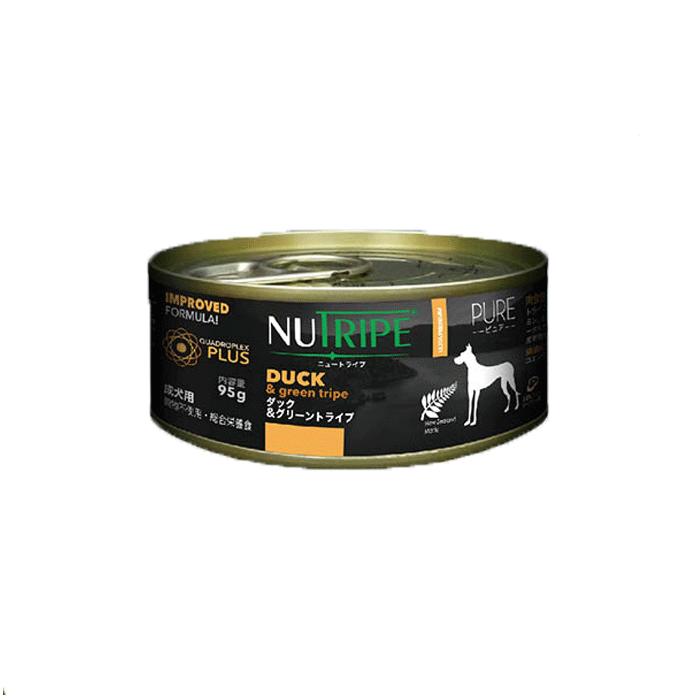 愛犬が泣いて喜ぶ!食いつきが断然違います ニュートライプ ピュア ダック&グリーントライプ 95g 【犬/ウェットフード/アレルギー】