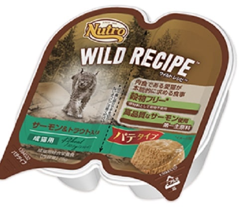 少量使いきりタイプ ニュートロ キャット ワイルドレシピ 成猫用 サーモン&トラウト 75g なめらか パテタイプ トレイ 【キャットフード/成猫/ウェットフード】
