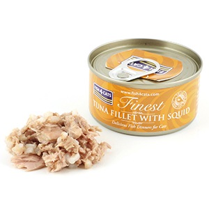 【ケース販売】添加物不使用 フィッシュ4キャット ツナ&イカ 70g×10 【猫/キャットフード/魚/無添加/穀物不使用/ウェットフード】