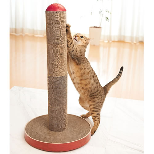 すべり止め付き ラウンジ型の爪とぎ ガリガリ ポール スクラッチャー【猫/爪とぎ/ストレス/】