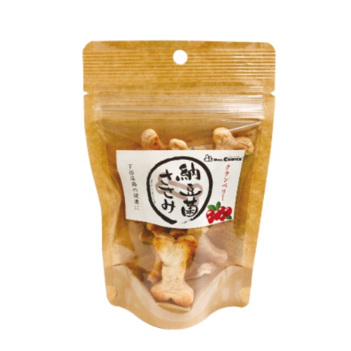 【メール便対応可】下部尿路健康維持に ドクターズチョイス 納豆菌ささみ クランベリー 50g【犬/納豆菌/おやつ】