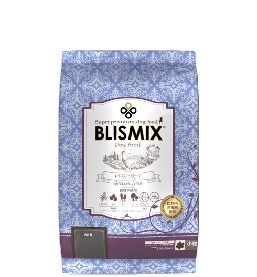ブリスミックス 犬用 pHコントロール小粒1kg グレインフリーチキン ドッグフード【全犬種/全年齢/犬用/犬/健康管理/健康/体調管理/ドライドッグフード/ペットフード/免疫力/免疫/乳酸菌/アガリクス/人工添加物不使用】