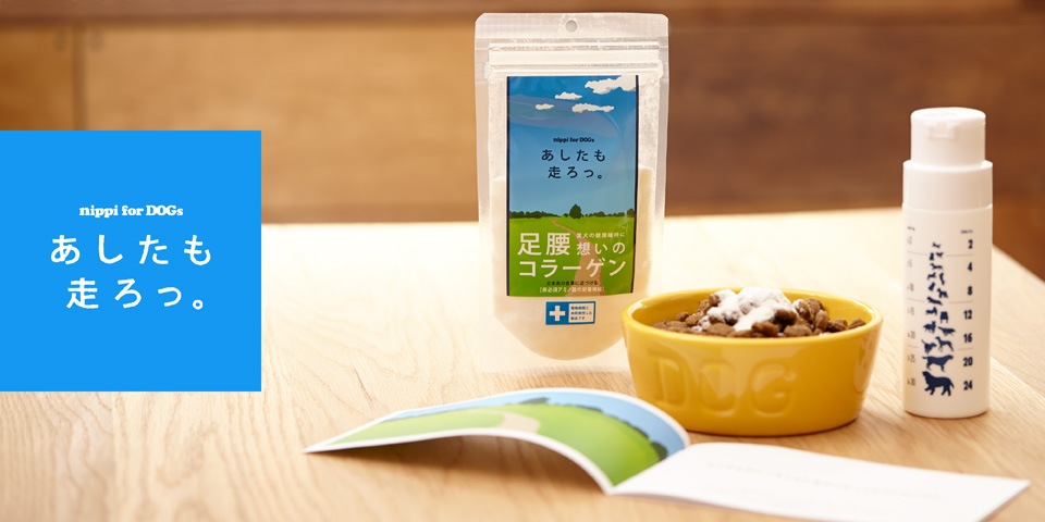 ペット用コラーゲン 犬用健康補助食品 あしたも走ろっ。 40g お試しセット【犬用/サプリメント/猫/足/腰/皮膚】