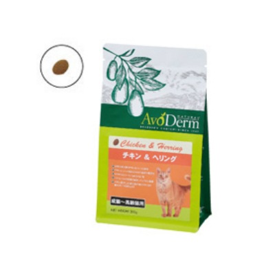 正規品 AVO DERM アボダーム キャットフード アダルト チキン 400g 【アレルギー/キャットフード/皮膚/被毛】