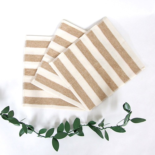 歯磨き用タオル アースリーフ オーガニックコットン 歯磨きタオル 3枚入り EARTH LEAF 【犬/猫/歯磨き/】