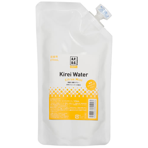 99.9%強力除菌 A.P.C.D.クリア キレイウォーター シトラスミント 270ml 詰め替え用【ペット/匂い/消臭/殺菌】