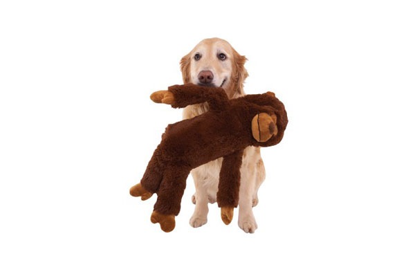 底部のポケットにペットボトルが入る DOGGLES Brown Monkey モンキー【犬/おもちゃ/振り回す/大型犬】