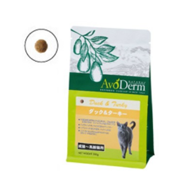 アボ・ダームキャット ダック&ターキー 1.2kg 成猫~高齢猫用 【アレルギー/キャットフード/ダイエット/】