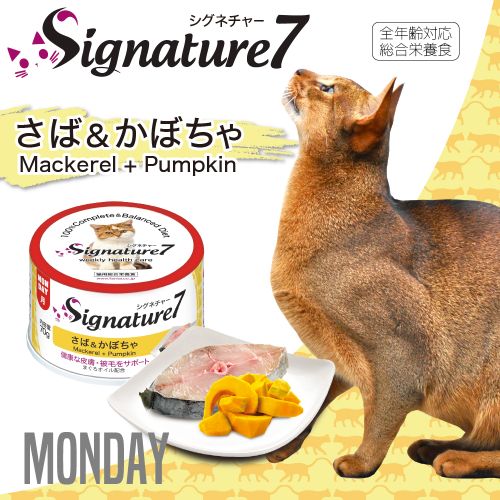 シグネチャー7 さば&かぼちゃ ネコ 猫 総合栄養食 グレインフリー グレイビー 70g Signature7【猫//キャットフード/】