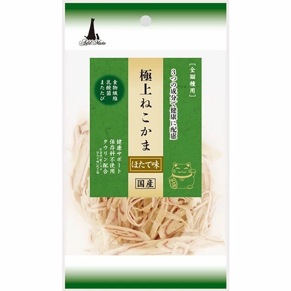 【メール便対応可アドメイト 極上ねこかま ほたて味 30g 魚 タラ すり身 国産 猫用おやつ 【猫/おやつ/国産/】