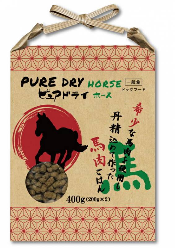 ピュアドライ ホース 400g ドッグフード 【犬/ドッグフー/セミモイスト/半生】