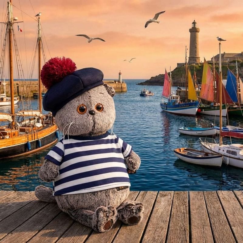 Basik 水兵シャツとベレー帽 22cm