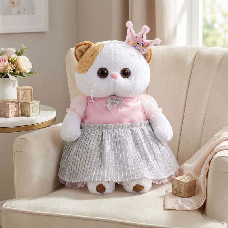 Li-Li  シルバーとピンクのドレス　24cm