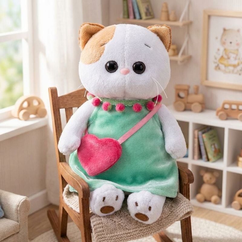 Li-Li ミントドレス＆ハートのピンクバッグ　24cm