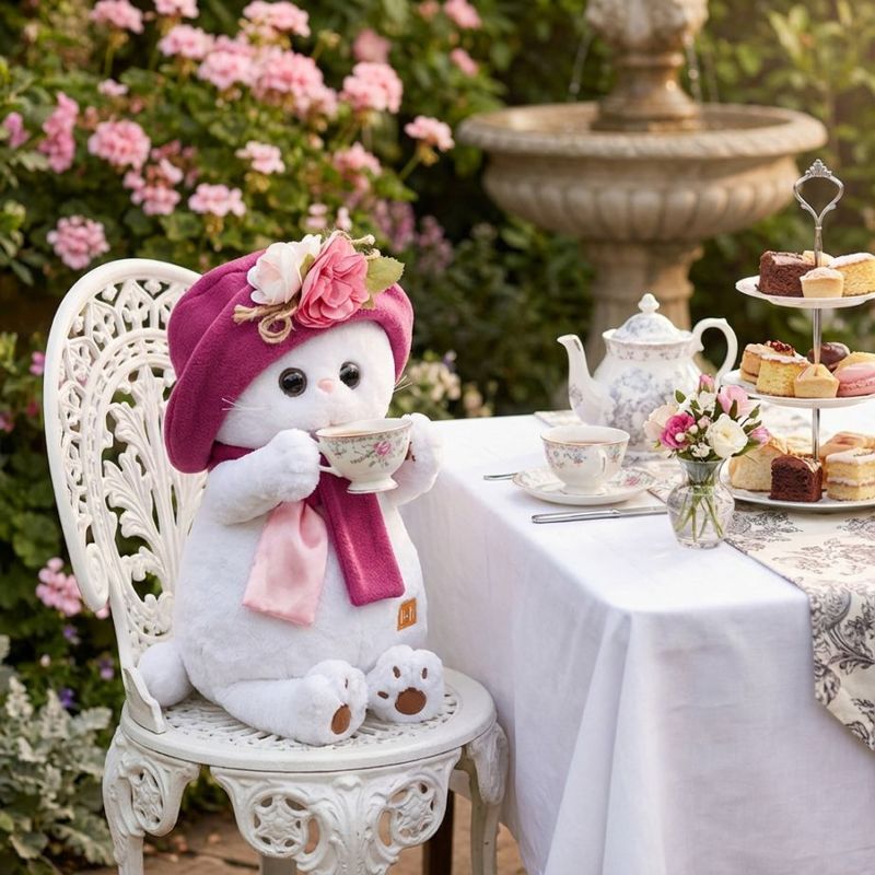 Li-Li パナマハット＆スカーフスタイル　24cm