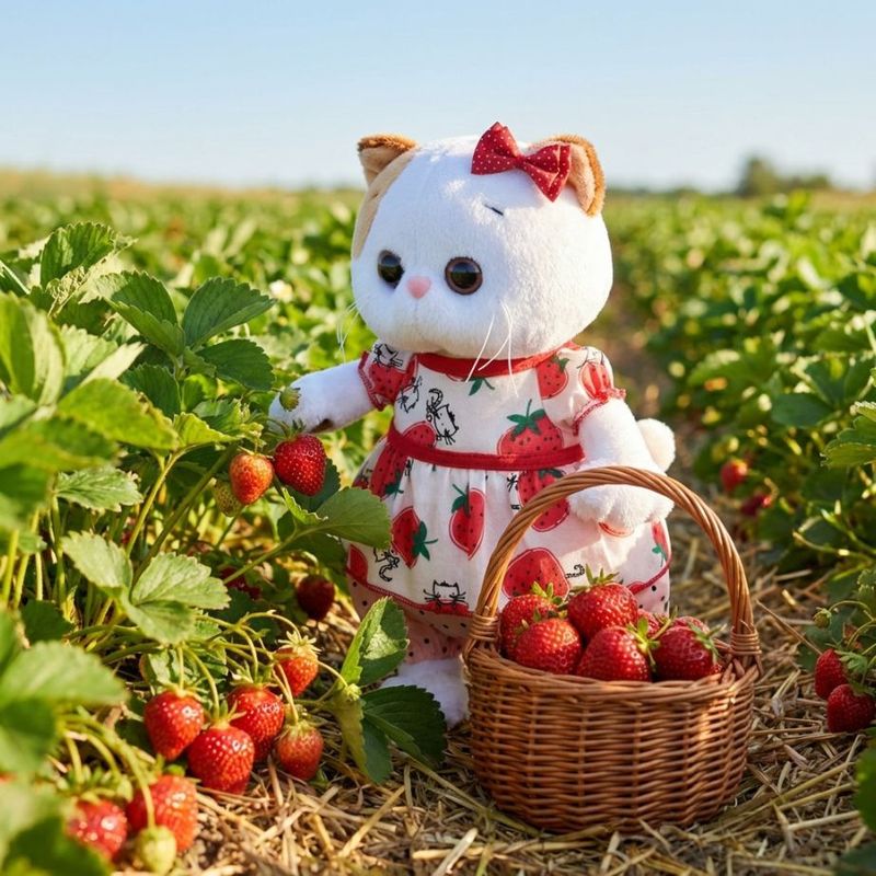 Li-Li ストロベリープリント・ブラウス　24cm