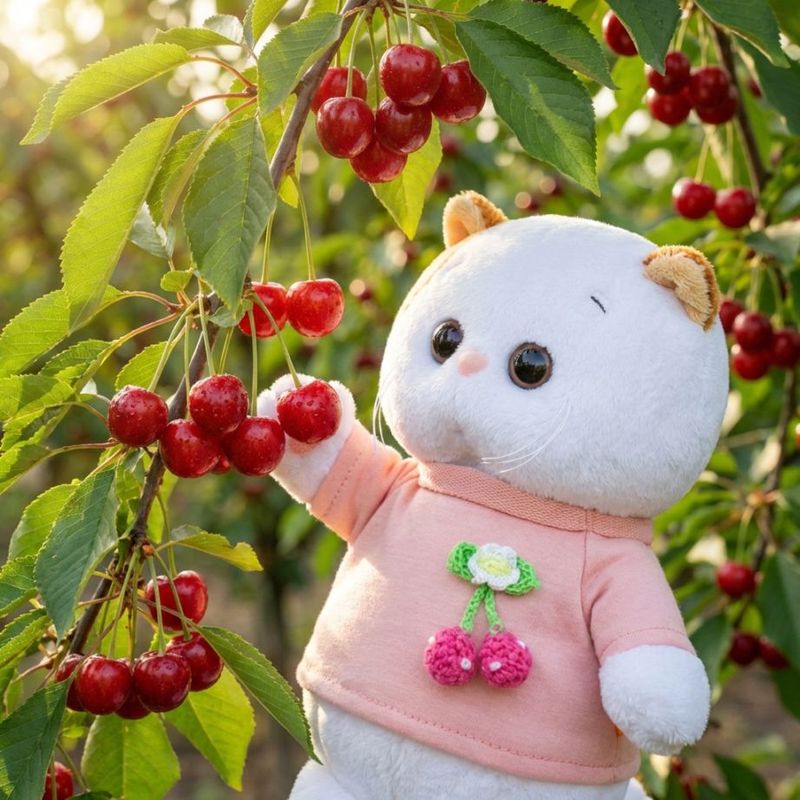 Li-Li BABY チェリーボンボン付きスウェット