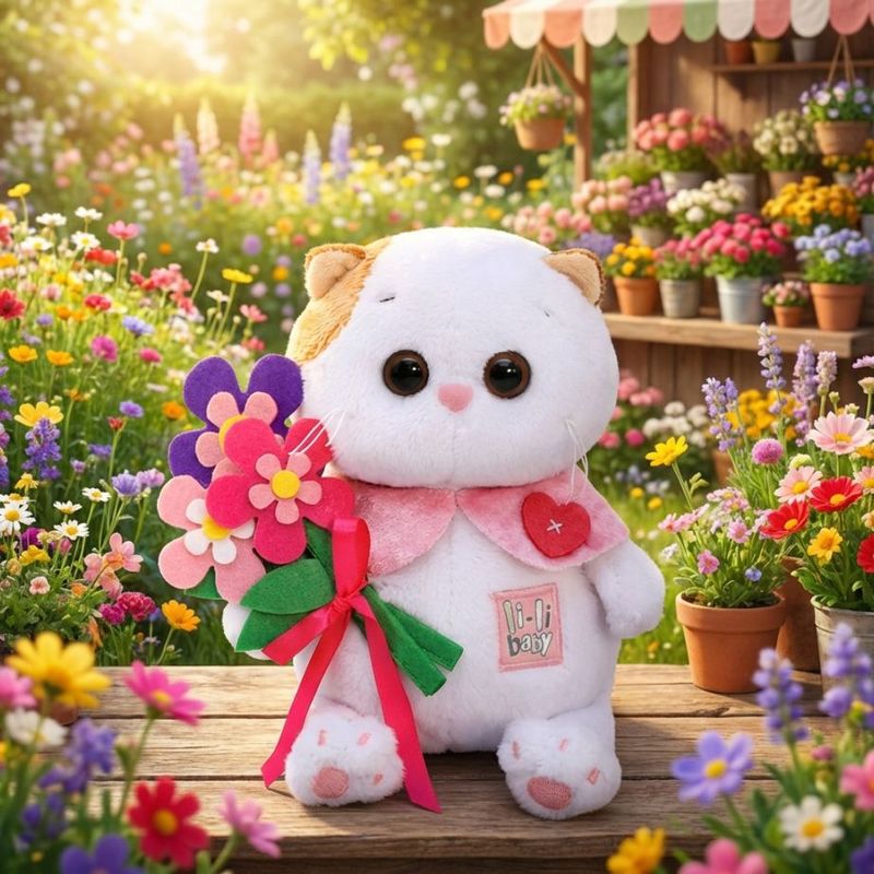 Li-Li BABY フェルトフラワー付きロンパース