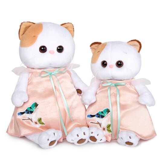 Li-Li 淡いピンク小鳥ワンピース 27cm