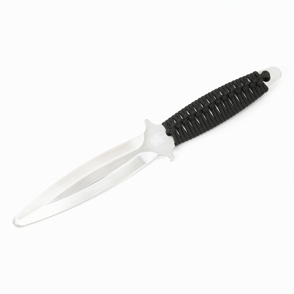 アルミ製トレーニングダガーナイフ(中) 両刃トレーナー Black