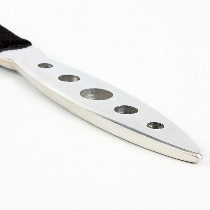 アルミ製 練習用トレーニングナイフ/両刃ダガー (穴あき黒コード