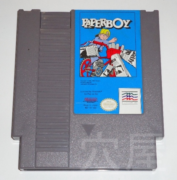 ファミコン　中古カセット　ペーパーボーイ　箱　説明書付き　PAPER BOY ファミコン 中古カセット ペーパーボーイ 箱 説明書付き PAPER