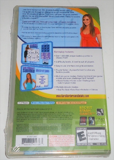 PlayStation Portable - PSP★CAROL VORDERMAN&#39;S SUDOKU 海外版 北米版 2258949605.JPG?1715315730